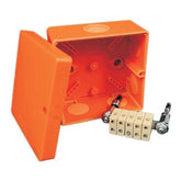 Orange fireproof junction box 1.5-6 100x100x60 IP66mm